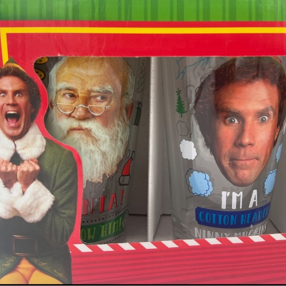 ELF THE MOVIE BRAND NEW 4 PACK PINT HOLIDAY GLASSES WILL FERRELL. ICUP Brand - Picture 9 of 13